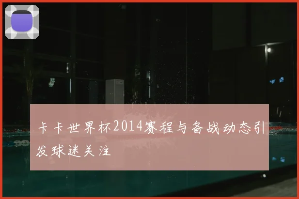 卡卡世界杯2014赛程与备战动态引发球迷关注